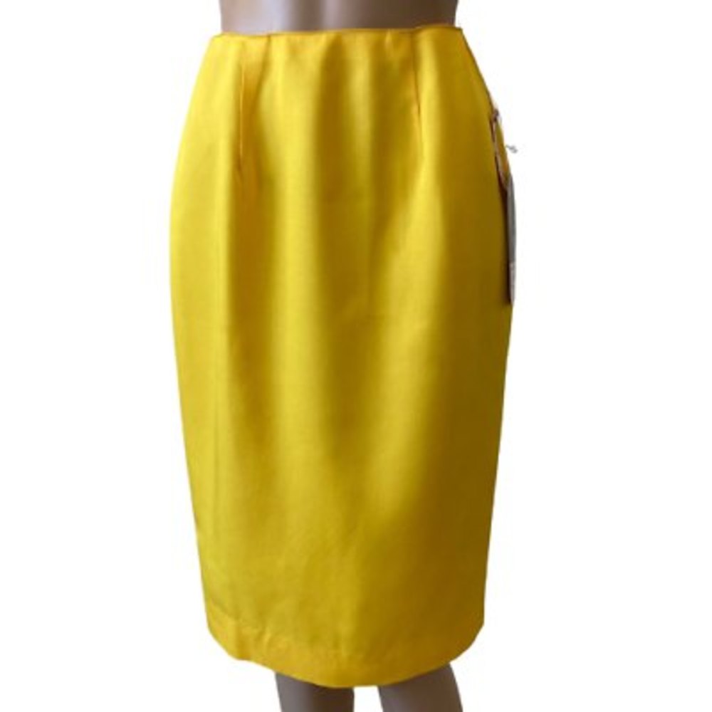 Vintage Jimmy Garcia Retro Skirt New York Women 4 Button Accent Pencil Straight